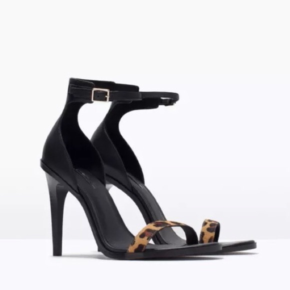 zara leopard heels